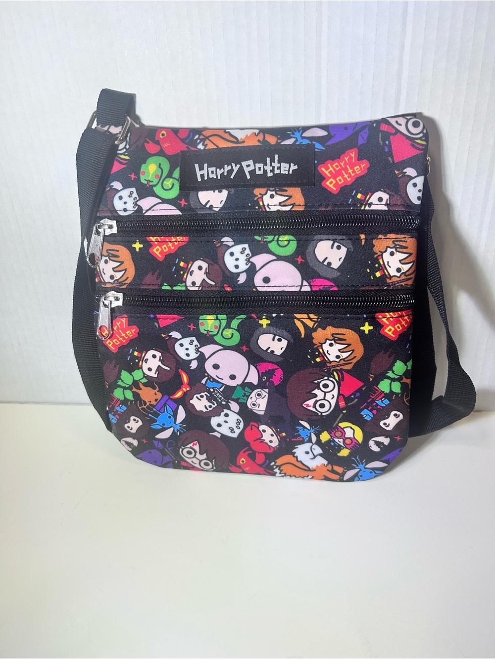 Harry Potter Black Multicolor Crossbody Bag